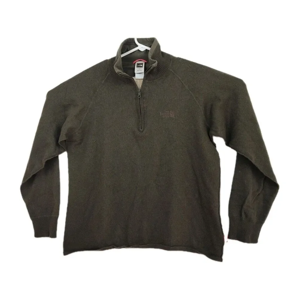 The North Face men's pullover‎ sweatshirt, L, 1/4 zip, long sleeves, olive green
